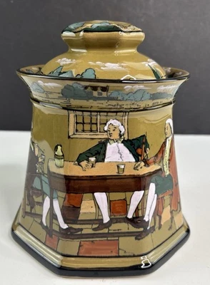 Buffalo Pottery Deldare Ware Ye Lion Inn Tobacco Humidor Artist A. Koch - Image 1 of 4