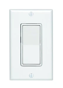 Leviton 5671-2W 15 Amp 120 277VAC Decora Schalter & Platte - Bild 1 von 2