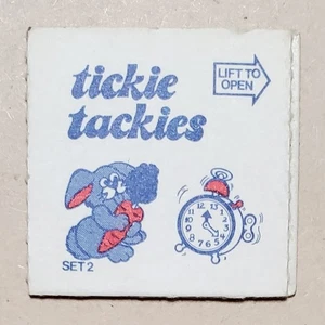 1970s Tickie Tackies (Sm font) Set 2 VINTAGE CRACKER JACK PRIZES Z-1386 - Picture 1 of 2