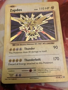 Zapdos 42/108 XY Evolutions NM Holo Foil Rare Pokemon Card - Picture 1 of 3