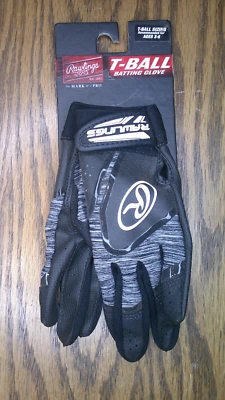 Rawlings t-ball batting gloves never taken off hang tag ages 3 to 6 year   Z114 - Image 1 of 4