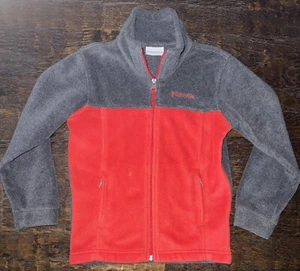 Columbia Jacket Boys Size 6/7 Fleece Gray & Red - Picture 1 of 3