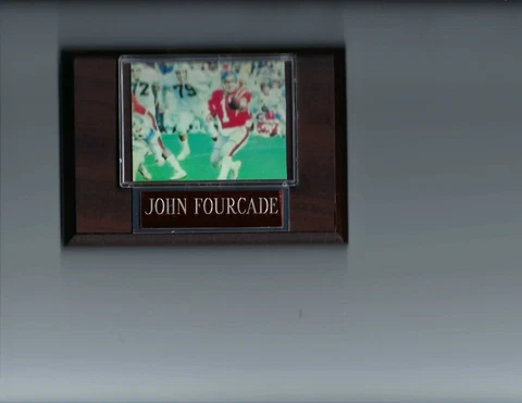 JOHN FOURCADE PLAQUE OLE MISS REBELS FOOTBALL NCAA GAME ACTION Cover