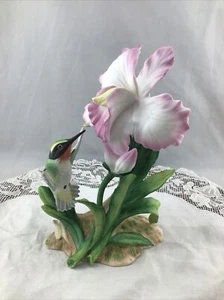 HOMCO HUMMINGBIRD PORCELAIN BIRD IRIS MASTERPIECE BONE CHINA 1985 FIGURINE - Picture 1 of 8