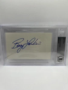 Barry Larkin Signed Early Signature Index Card Beckett Auto - Picture 1 of 2