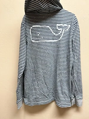 Camisa Pullover Top Vineyard Vines Juvenil 12-14 Med Con Capucha Negra Tejida Manga Larga Foto 1 de 4