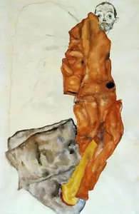 Oil Hindering-the-Artist-is-a-Crime-It-is-Murdering-Life-in-the-Bud-Egon-Schiele - Picture 1 of 1