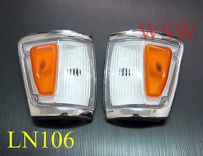 88 - 97 FOR TOYOTA HILUX LN106 4WD 4X4 CHROME INDICATOR CORNER LIGHT PAIR 94 95 - Image 1 of 4