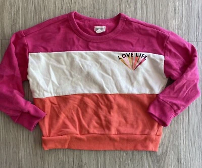 Sudadera Pullover Gymboree Niñas Talla 5/6 Bloques de Color Love Life Active Wear Foto 1 de 4