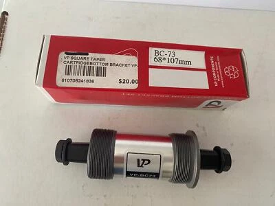 new VP Components Square Taper Bottom Bracket 68 x 107 BOTTOM BRACKET #94 - Image 1 of 3