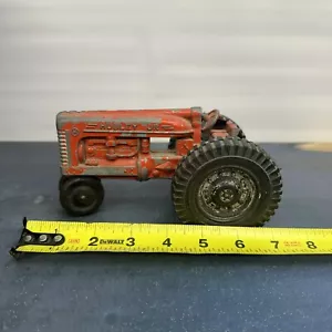 Vintage Red Hubley Jr Diecast Metal Kiddie Toy Made in USA Farm Tractor antique - Picture 1 of 4