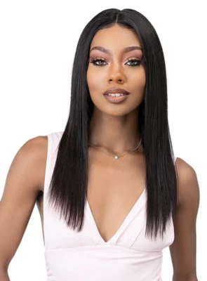 Peluca frontal de encaje Leila Natural Deep Part 28" HD colección Janet Foto 1 de 3