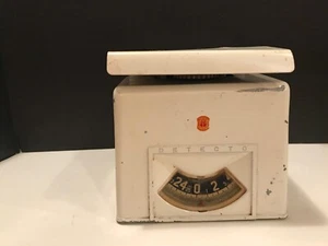 VINTAGE DETECTO Kitchen weight Scale 25 lb Brooklyn New York USA 1950’s Works - Picture 1 of 11