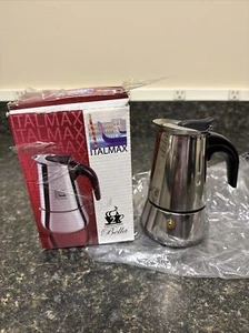 Stunning & Sexy, Italmax "Bella" Stainless Steel Stovetop Espresso Maker 2 Cups - Picture 1 of 9