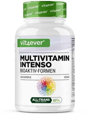VIT4EVER Multivitamínico Intenso A-Z - 365 Cápsulas (V) - Vitaminas Bioactivas + Minerales