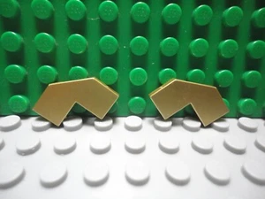 Lego 2 Azulejo Acabado Esquina Corte 2x2 Metálico Dorado NUEVO - Imagen 1 de 1