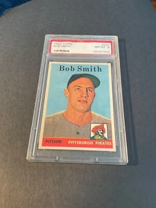 1958 Topps #226 Bob Smith Pirates PSA 8 - NM/MT - Foto 1 di 2