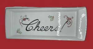 St. Nicholas Square Hand Painted Tis the Season Ceramic Serving Tray Dish Plate - Picture 1 of 7
