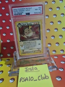 1st Edition Dark Raichu - Team Rocket Holo 83/82 - WOTC - Pokemon TCG PSA 8 - Picture 1 of 2