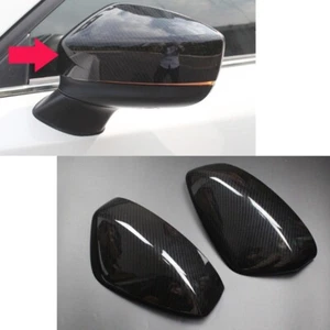 2x For Mazda CX-5 cx5 2017-2024 Car Rearview Mirror ABS Carbon Fiber Black Frame - Picture 1 of 2