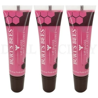Burt's Bees 100% Natural Moisturizing Lip Gloss Punch of Pink 0.5oz Lot of 3 - Image 1 of 2