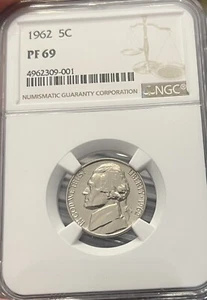 1962 Jefferson Nickel NGC PF 69 - Picture 1 of 4