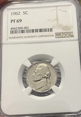 1962 Jefferson Nickel NGC PF 69 - Image 1 of 4