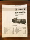 Fisher Ph-W3300 Boombox Radio Service Manual *Original*