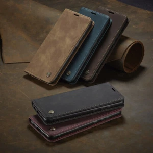 For Huawei Mate 30 P Smart Slim Leather Wallet Card Magnetic Flip Phone Case - Picture 1 of 26