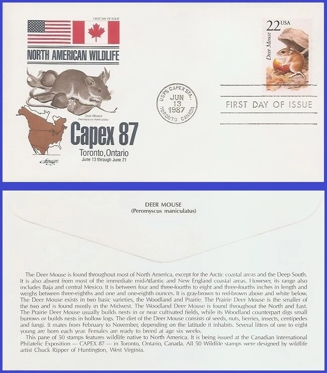 USA4 #2324 U/A ARTMASTER FDC   Deer Mouse - Image 1 of 1