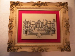 VINTAGE 1978 LTD WELTSTÄDTE MARMOR GRAVUR DER VATIKANSTADT VON L. SYLVESTER - Bild 1 von 10