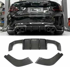 Difusor labio trasero estilo V parachoques fibra de carbono se adapta a BMW F87 M2 cupé 2D 16-19 - Imagen 1 de 8