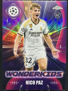 NICO PAZ 2023-24 Topps Cromo UEFA Wonderkids REFRACTOR #WK-10 Real Madrid - Imagen 1 de 2