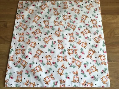 "Funda de cojín de 16"" hecha con Cath Kidston Corgi perro y manchas tela rosa rosas nuevas" Foto 1 de 4