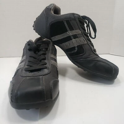 Perry Ellis America Para hombres ADLE Talla 8 Negro Cuero Zapatos Tenis Negro Encaje Foto 1 de 4