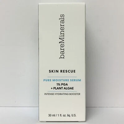 Suero hidratante puro bareMinerals Skin Rescue + algas vegetales - 1 oz / 30 ml NUEVO Foto 1 de 2
