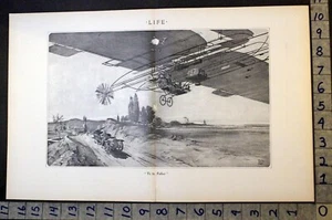 1911 AVIATION AIRPLANE FLIGHT FLY GLIDER HARRY GRANT DART ARTIST PRINT FC3399C - Picture 1 of 1