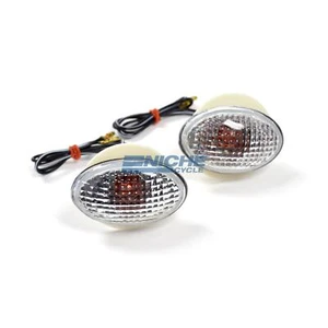 Carenado pequeño ovalado Cateye montaje empotrado deco señales de giro luces 12 voltios transparente - Imagen 1 de 2