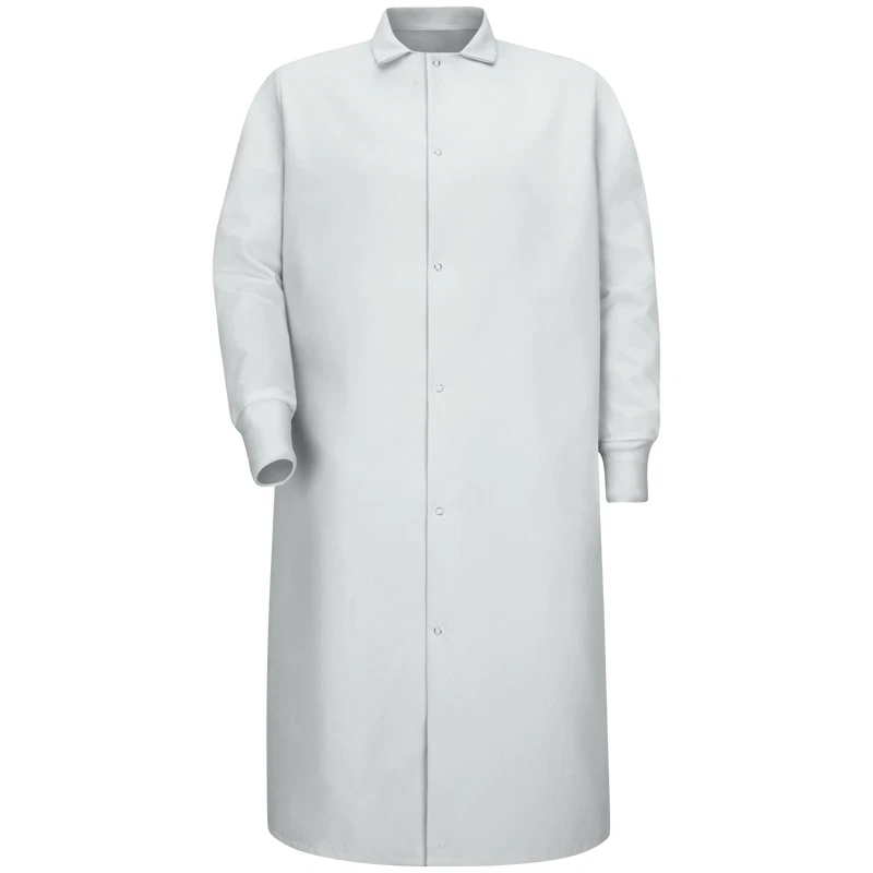 Red Kap Mens Gripper Front Spun Polyester Pocketless Butcher Coat With Knit Cuff - Image 1 of 1