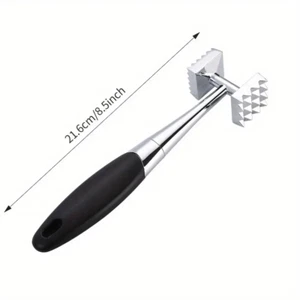 Martillo para carne de acero inoxidable, herramienta de cocina, resistente duradero de doble cara - Imagen 1 de 4