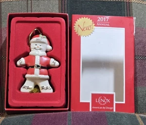 Lenox 2017 Annuale Zenzero Claus Ornamento Pan di Zenzero Uomo Babbo Natale Nuovo  - Foto 1 di 16