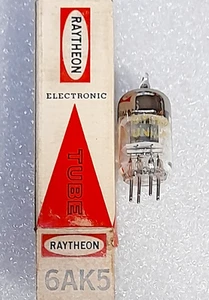 6AK5 Raytheon NOS Vakuumröhre, TV-7D getestet - kombinierter Versand - Bild 1 von 3