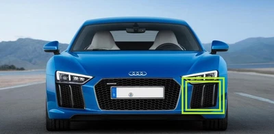 Parachoques delantero izquierdo AUDI R8 16-18 N/S parrilla guía aire original 4S0807683A3FZ Foto 1 de 2