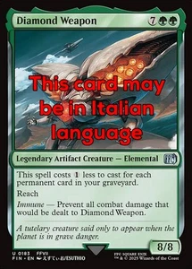 MTG DIAMOND WEAPON FOIL EXC - ARMA DI DIAMANTE 183 - FIN - MAGIC - Picture 1 of 1