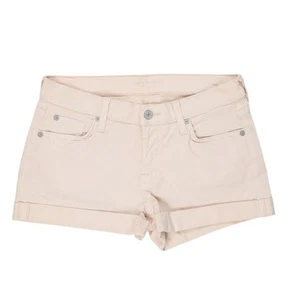7 For All Mankind Women's Pink UK Size 6 Cotton Boyfriend Shorts HW - Picture 1 of 10