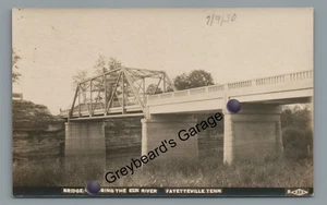 RPPC Puente sobre Elk River FAYETTEVILLE TN Tennessee Foto Real Postal De Colección - Imagen 1 de 2