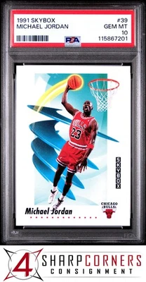 Skybox #39 1991 Michael Jordan Bulls Hof PSA 10 Foto 1 de 3