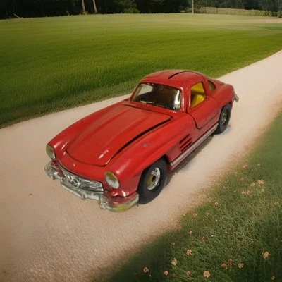 CORGI - Red 1954-57 MERCEDES 300SL Gullwing 1:36 VTG Unknown Year Mfd? - Image 1 of 4