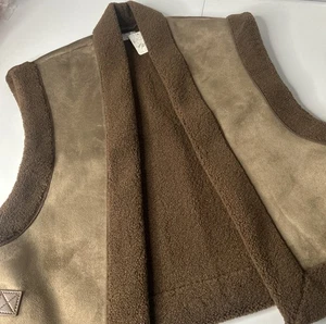 Free People Faux Brown Marianna Suede Vest Women's One Size NWT - Picture 1 of 8