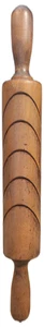 Vintage Wooden 5 Slot Rolling Pin Recipe Card Holder Wall Hanging 18" Farm House - Picture 1 of 5